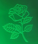 Dekolicht - Beleuchtete Rose in Plexiglas mit Farbwechsel